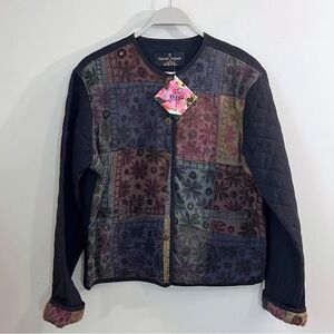 NWT Sacred Threads Quilted Embroidered Jacket
